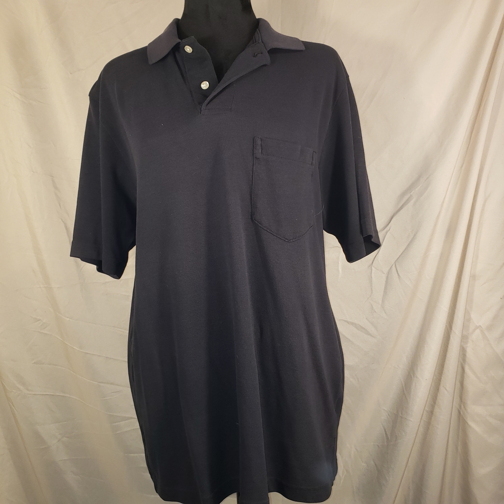 Lands' End Dark Blue Polo Shirt - M